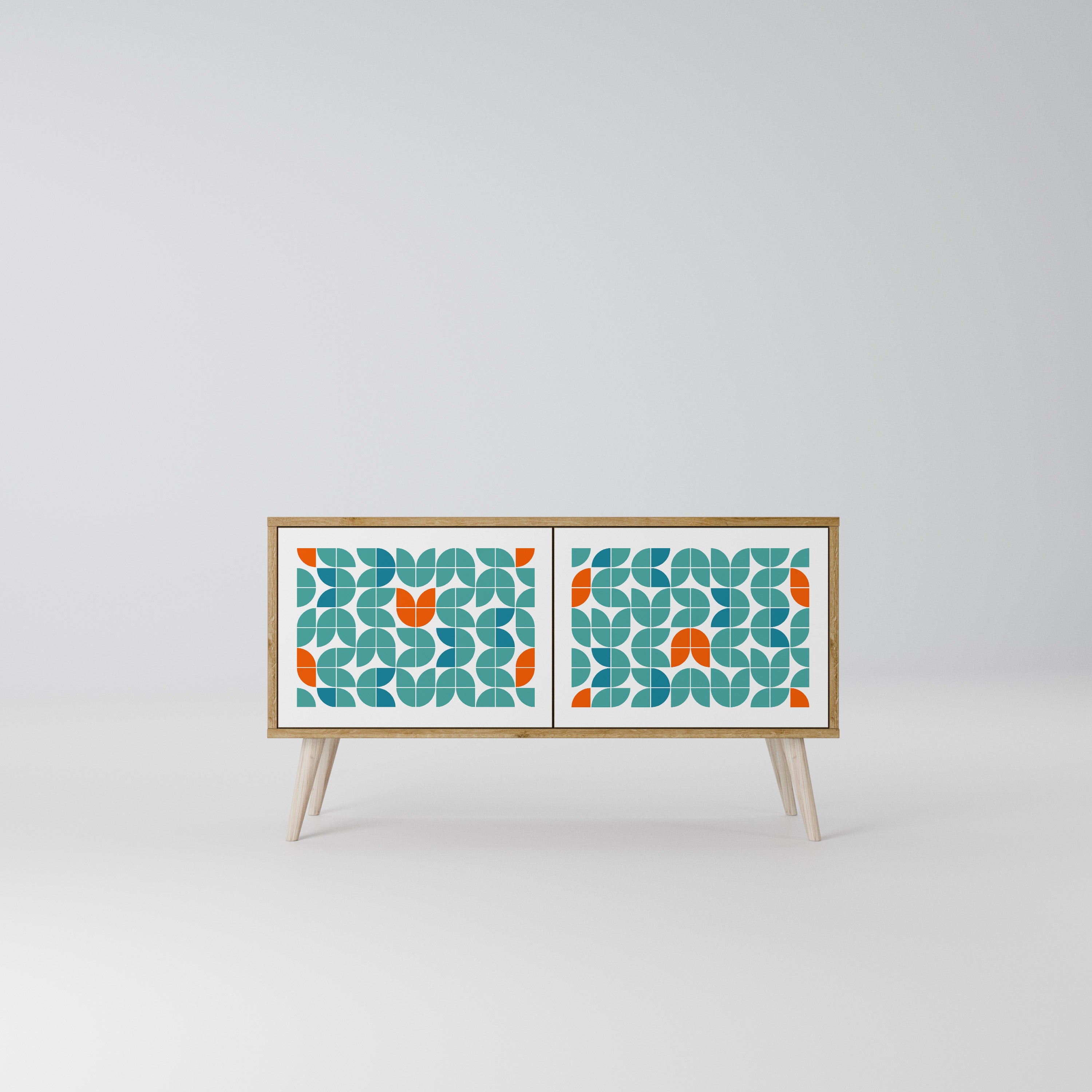 BE THE CHANGE Kompakt TV-bänk med 2 dörrar