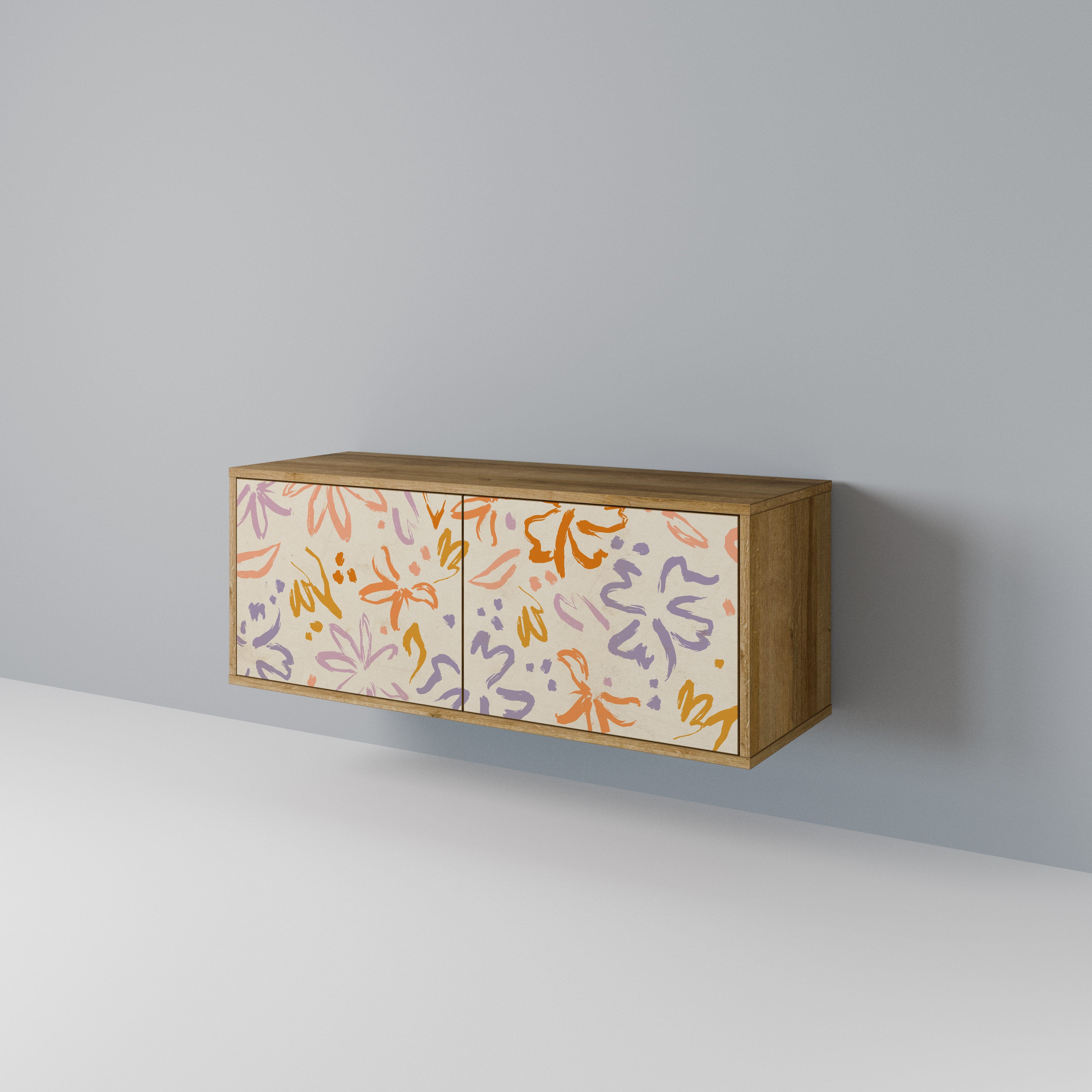 SPRING WHIMSY Kompakt TV-bänk med 2 dörrar