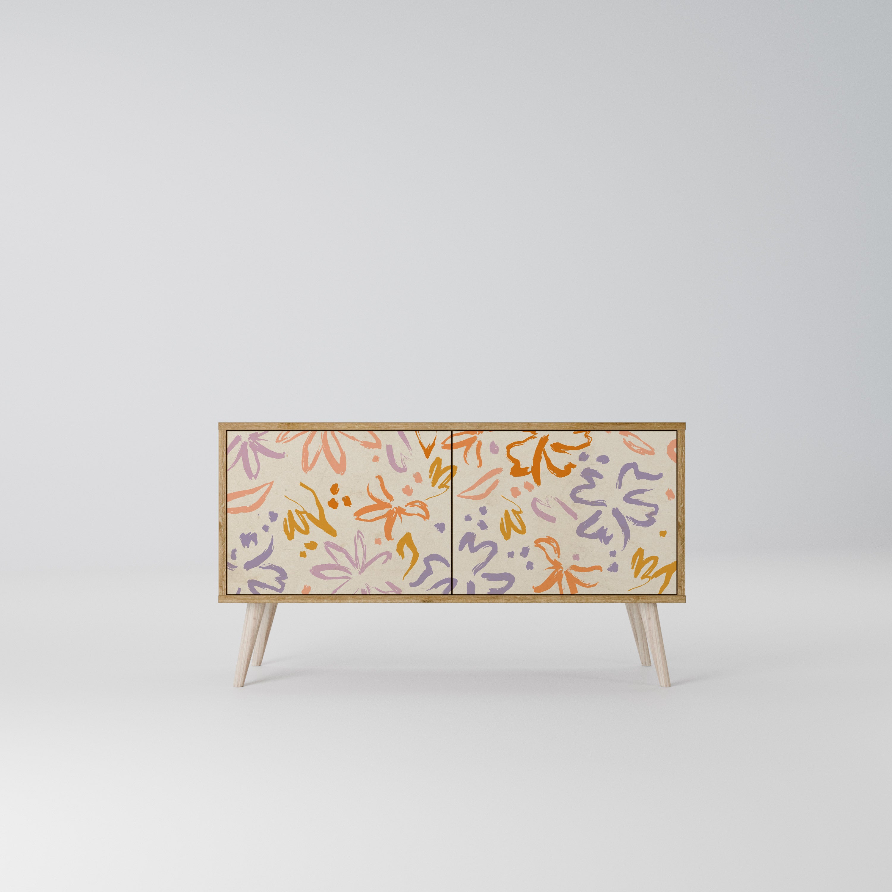 SPRING WHIMSY Kompakt TV-bänk med 2 dörrar