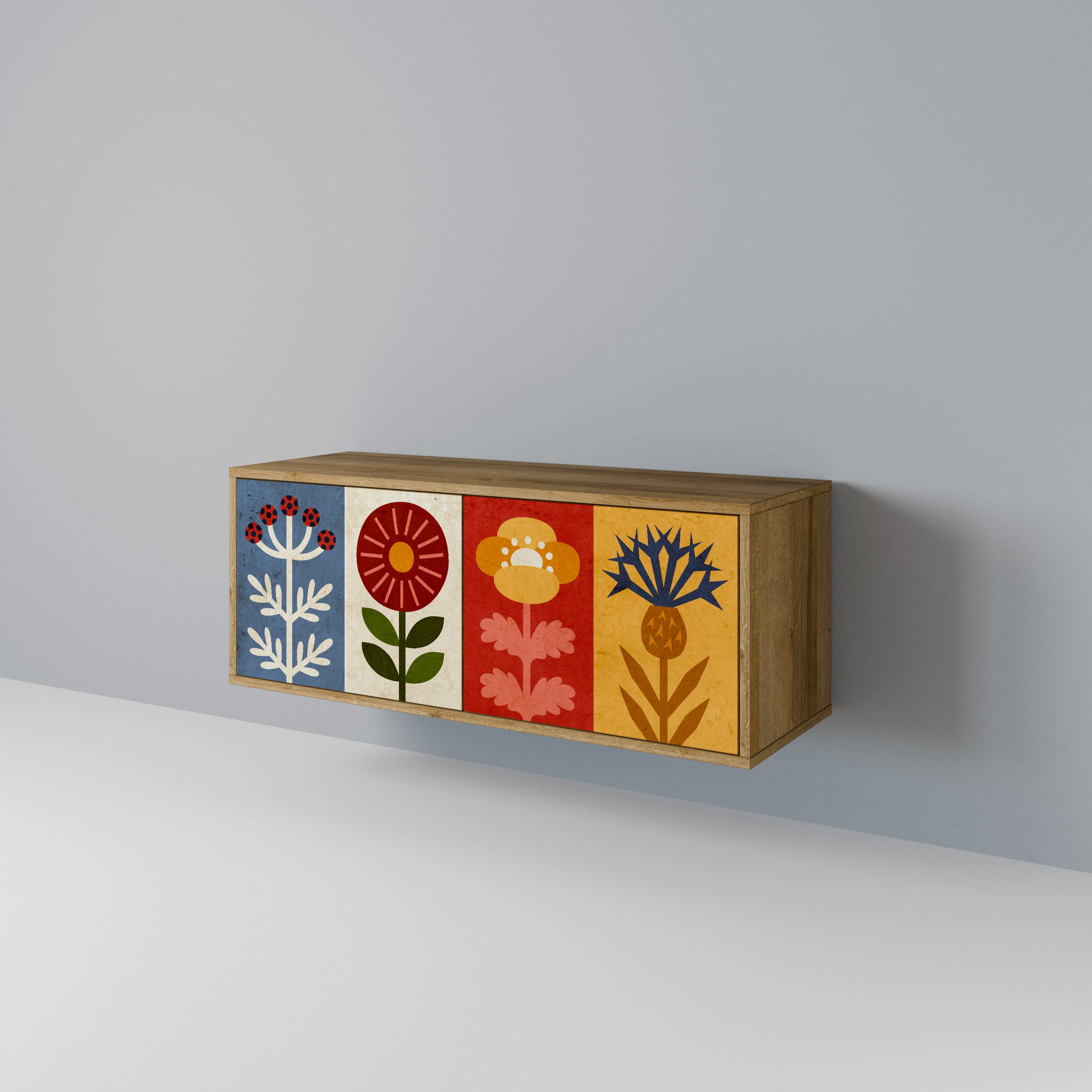 SCANDIC FLOWERET Compact 2-Door TV Cabinet