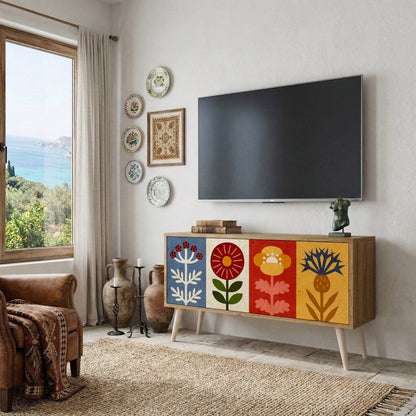 SCANDIC FLOWERET Kompakt TV-bänk med 2 dörrar