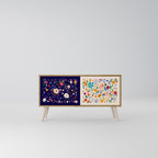 FLORAL COMBINATION Kompakt TV-bänk med 2 dörrar