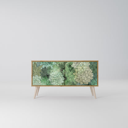 SUCCULENT CLUSTER Kompakt TV-bänk med 2 dörrar