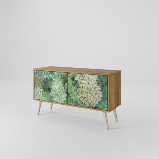 SUCCULENT CLUSTER Kompakt TV-bänk med 2 dörrar