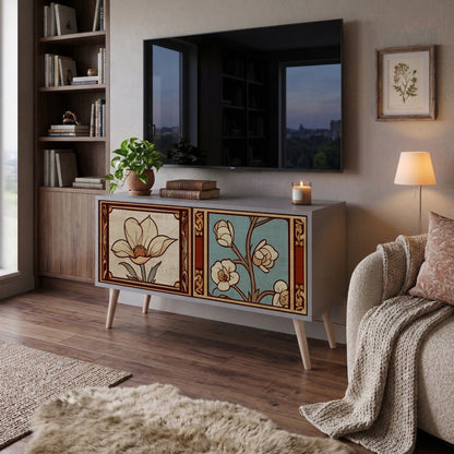 TIMELESS FLORA Kompakt TV-bänk med 2 dörrar