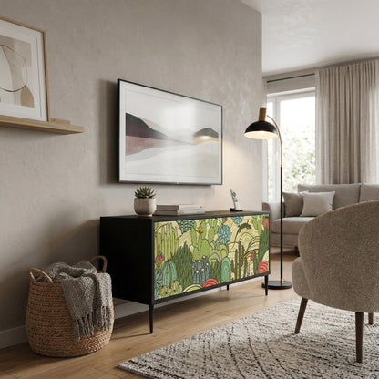 SUCCULENTS KALEIDOSCOPE Kompakt TV-bänk med 2 dörrar