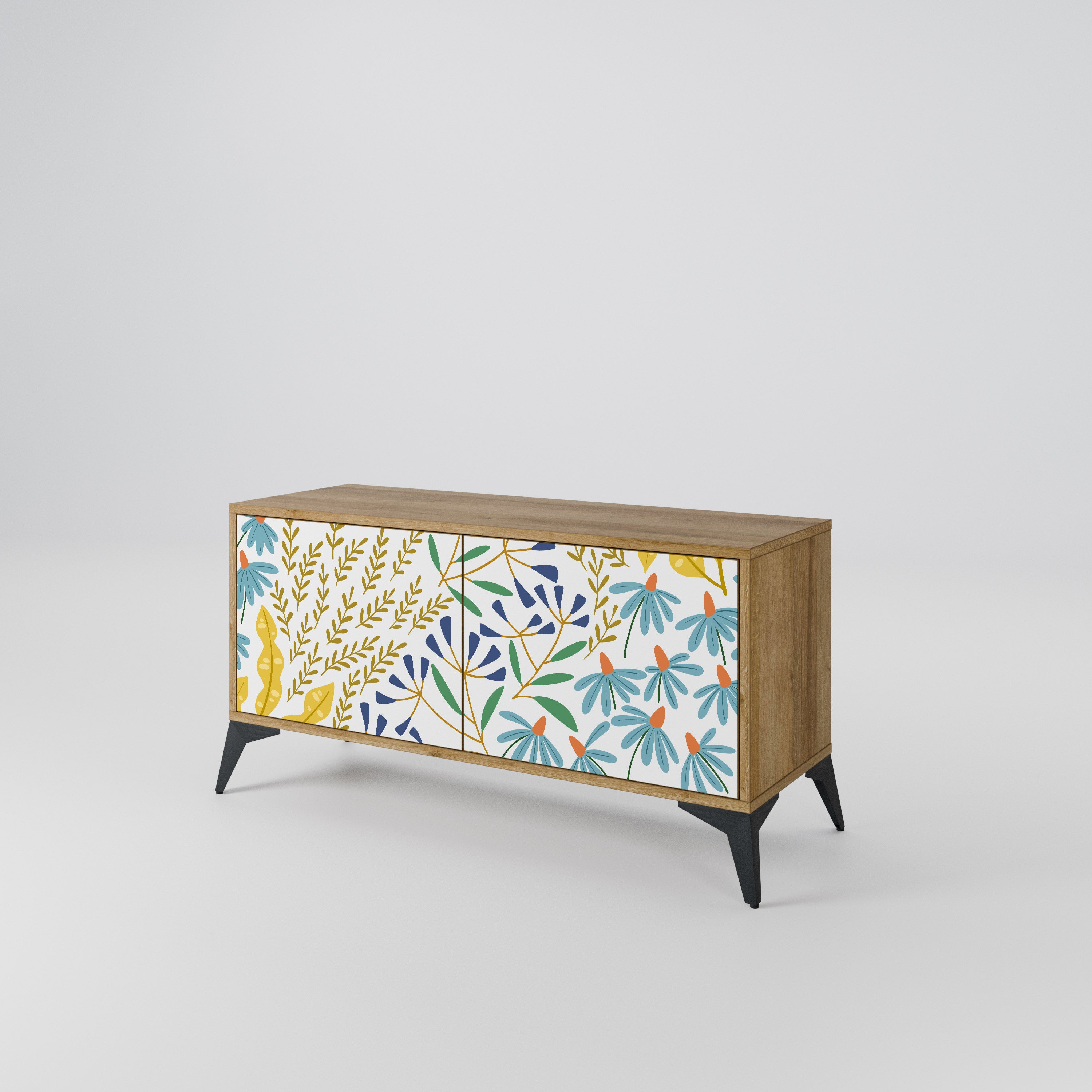 HELLO SPRING Compact 2-Door TV Cabinet