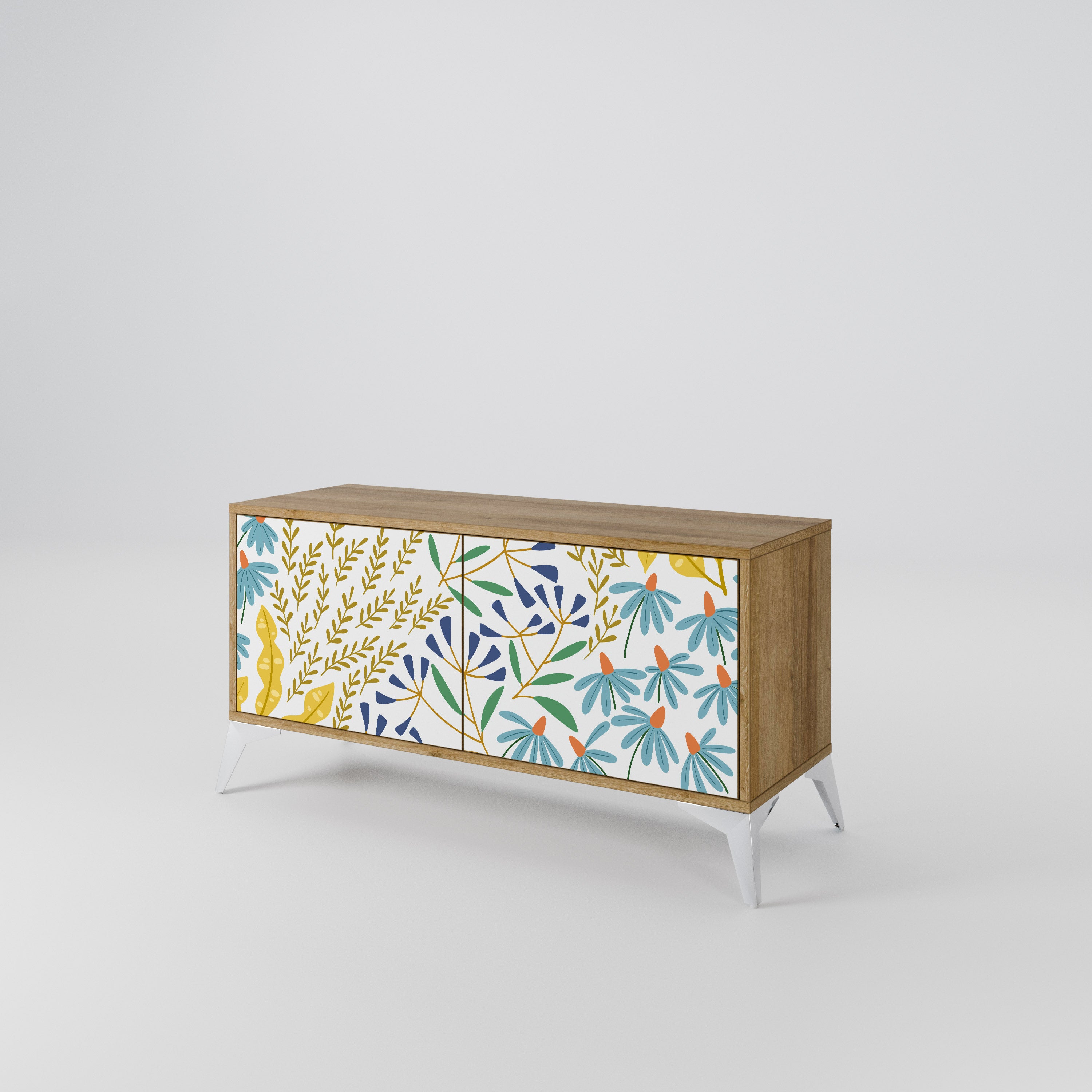 HELLO SPRING Compact 2-Door TV Cabinet