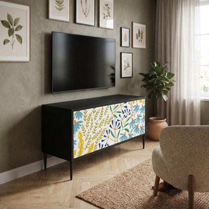 HELLO SPRING Kompakt TV-bänk med 2 dörrar