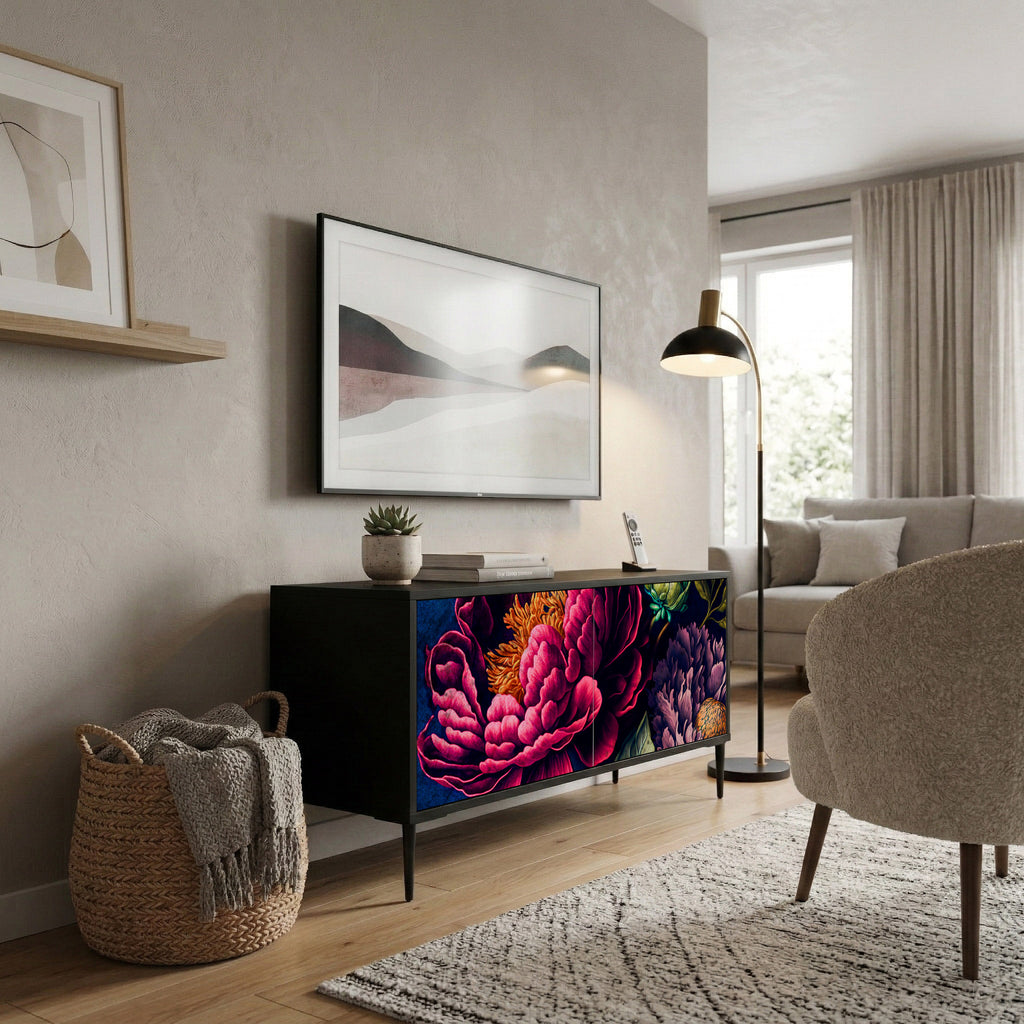 BLOOMING ELEGANCE Kompakt TV-bänk med 2 dörrar