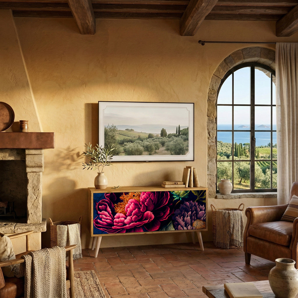 BLOOMING ELEGANCE Kompakt TV-bänk med 2 dörrar