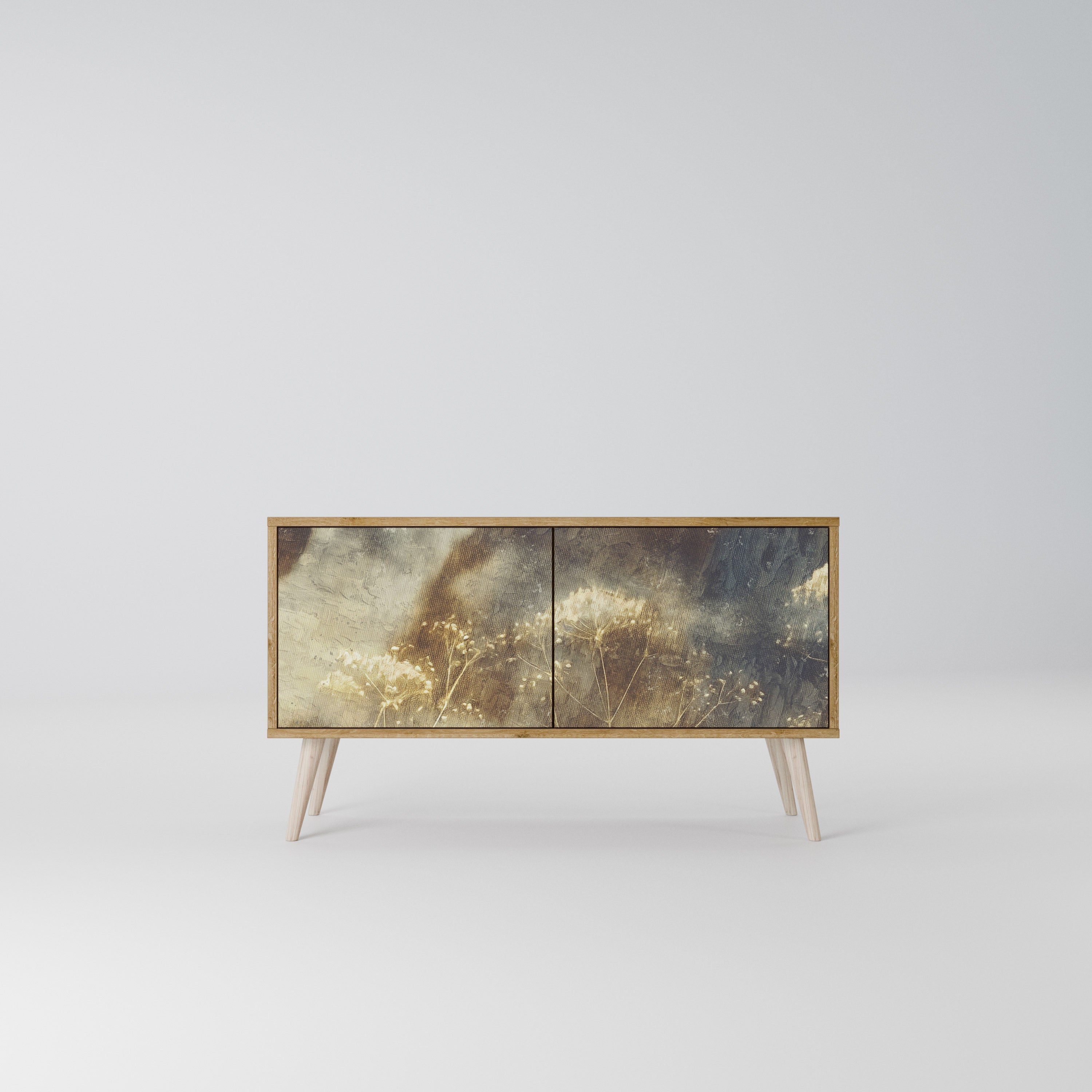 GENTLE POWER Kompakt TV-bänk med 2 dörrar