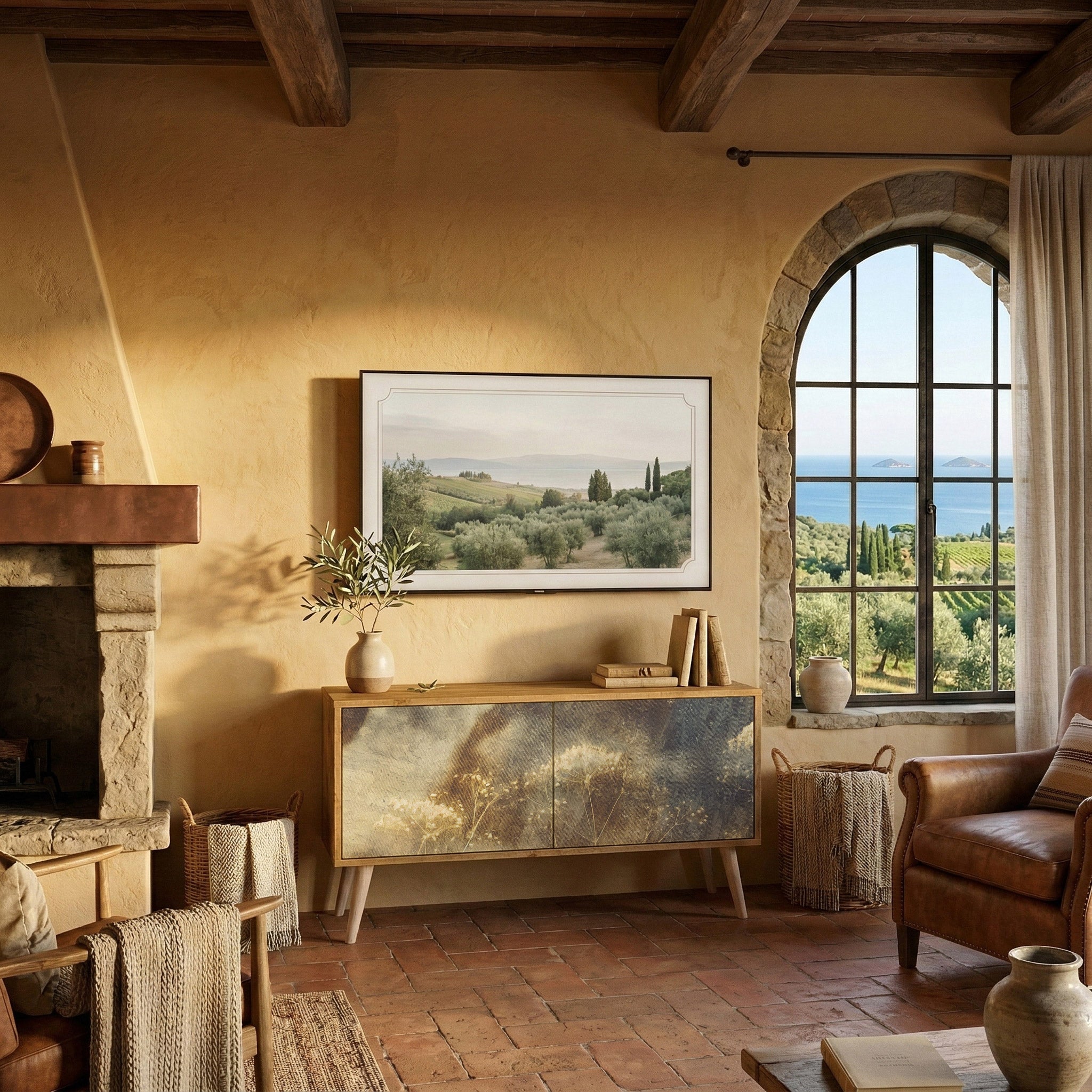 GENTLE POWER Kompakt TV-bänk med 2 dörrar