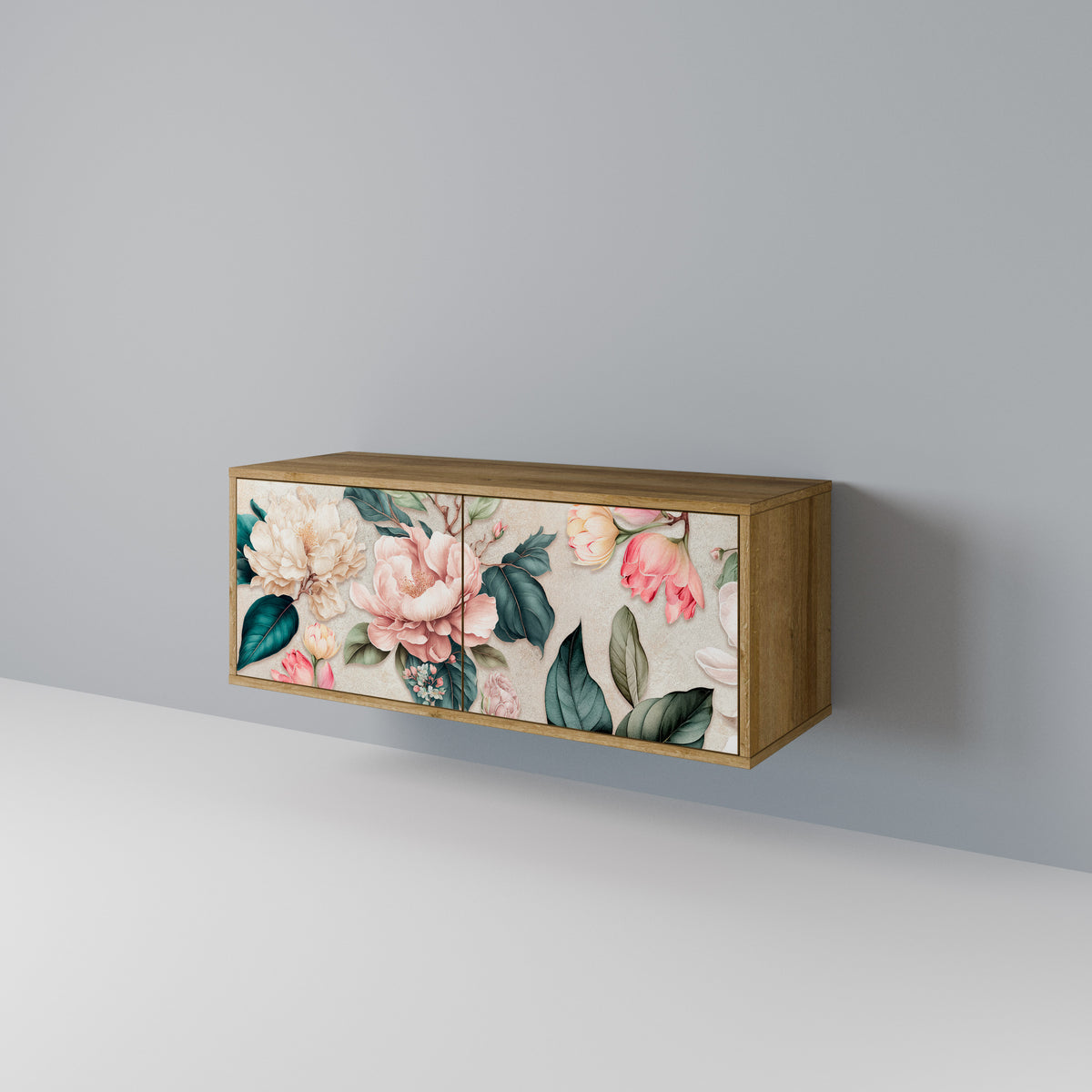 FLORAL GRACE Kompakt TV-bänk med 2 dörrar