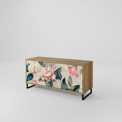 FLORAL GRACE Kompakt TV-bänk med 2 dörrar