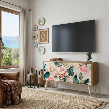 FLORAL GRACE Kompakt TV-bänk med 2 dörrar