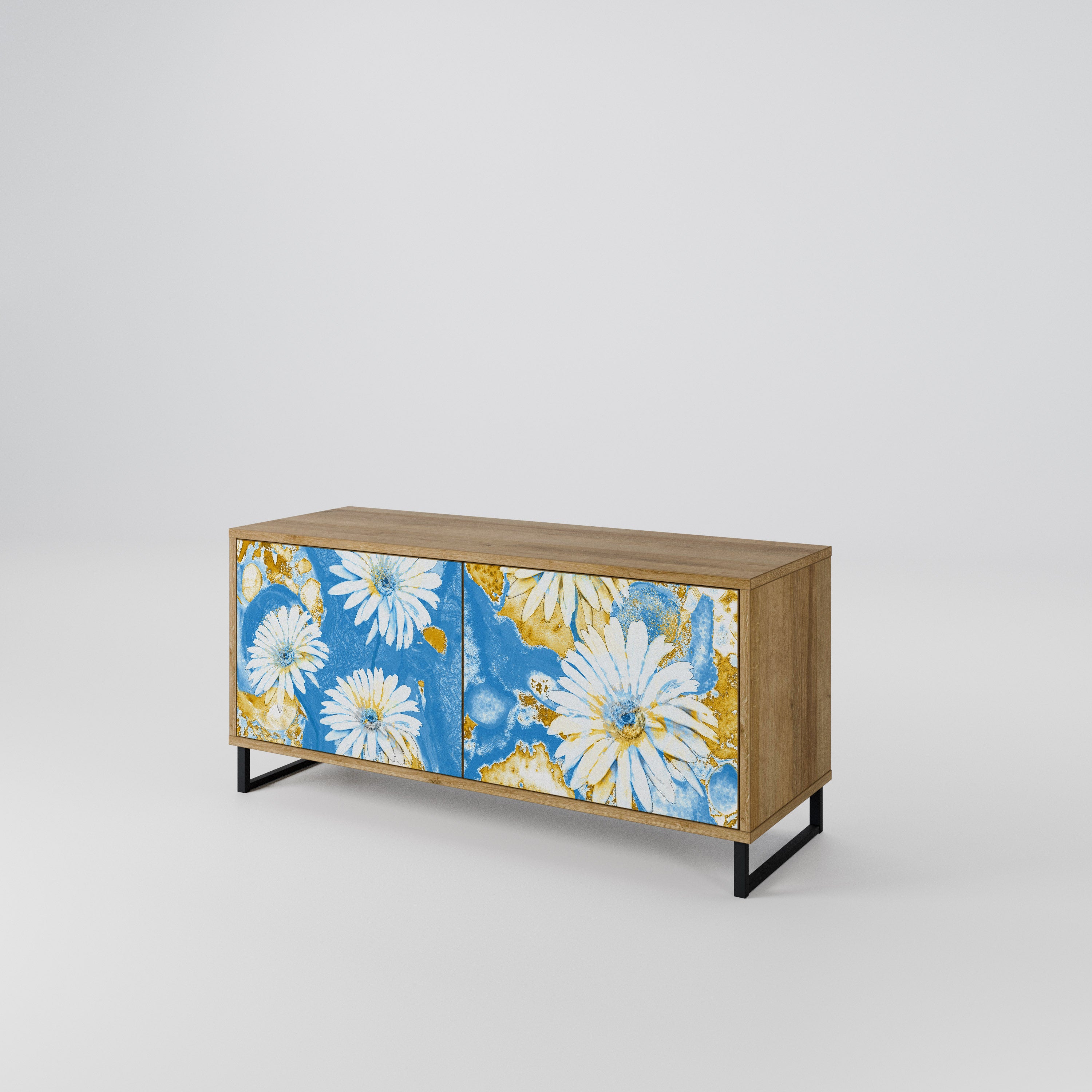 DAISY LUXE Kompakt TV-bänk med 2 dörrar