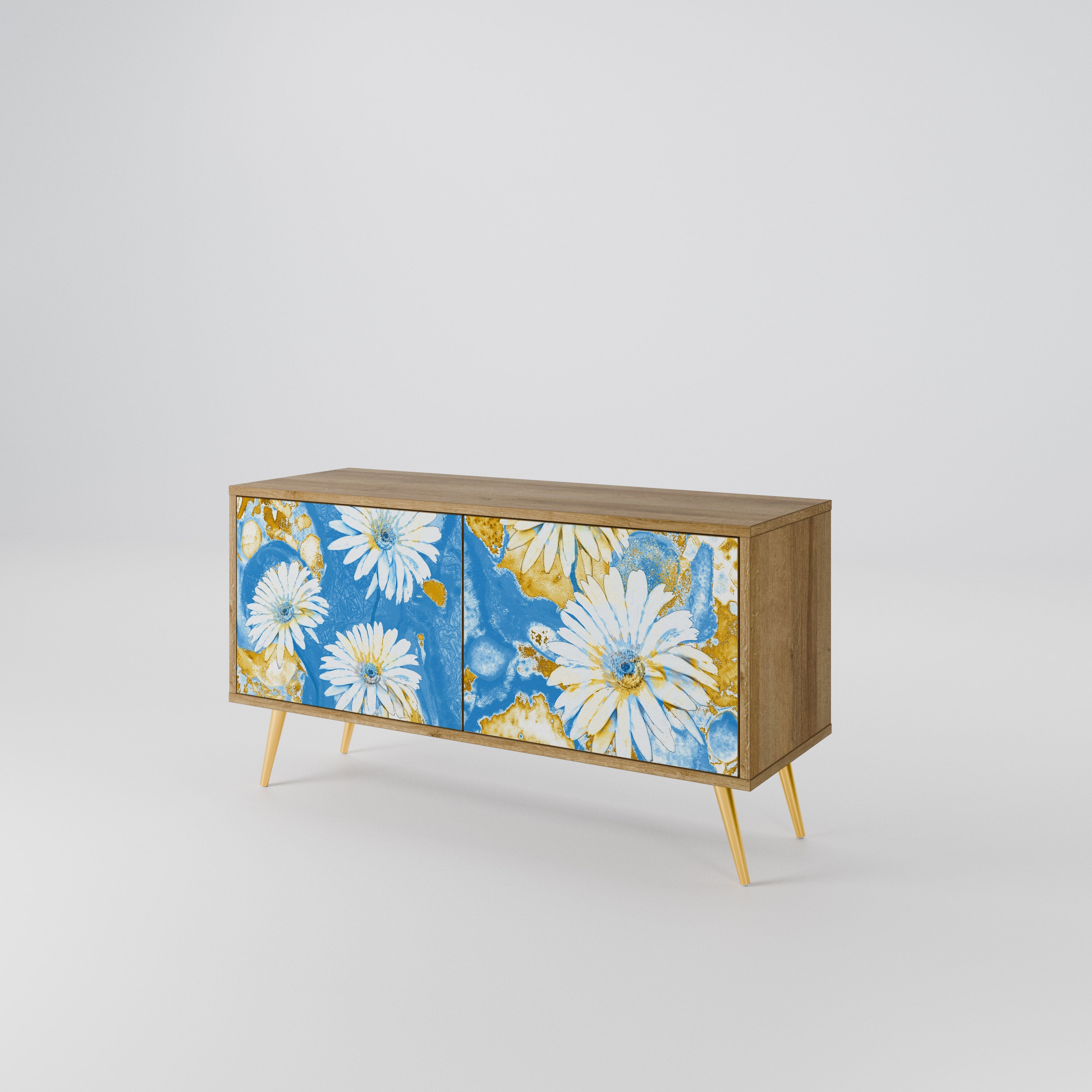 DAISY LUXE Kompakt TV-bänk med 2 dörrar