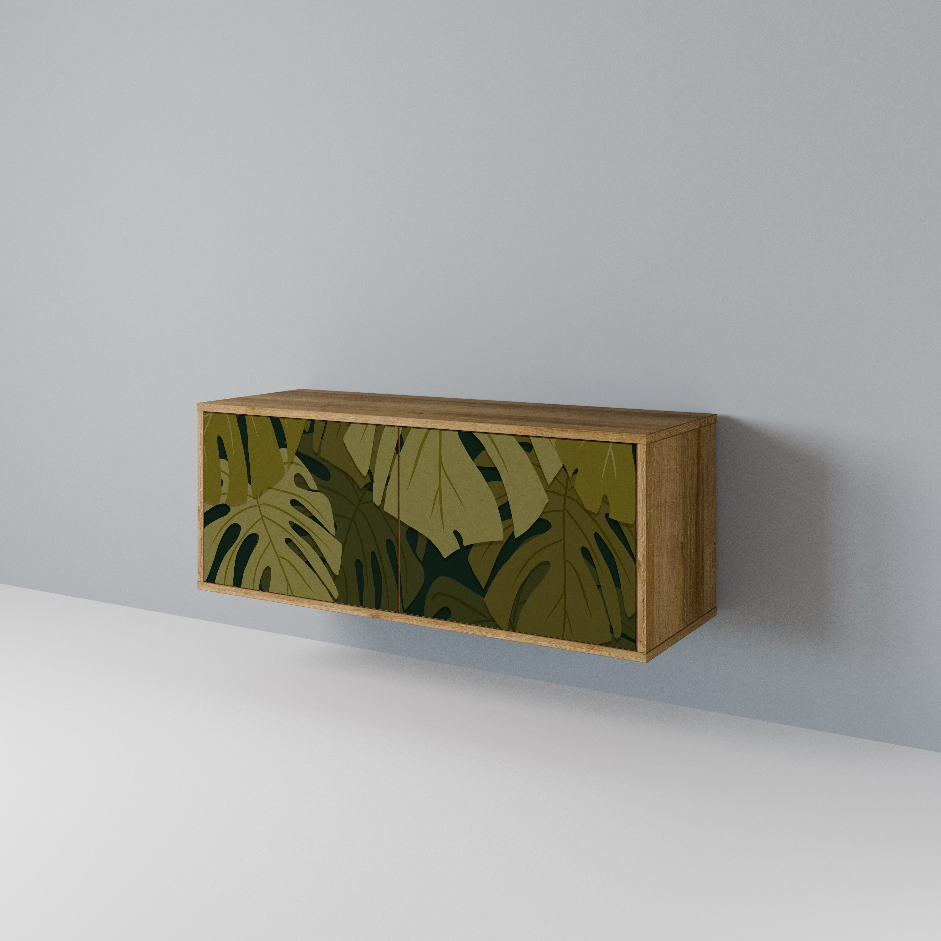TROPICAL BEAUTY Kompakt TV-bänk med 2 dörrar