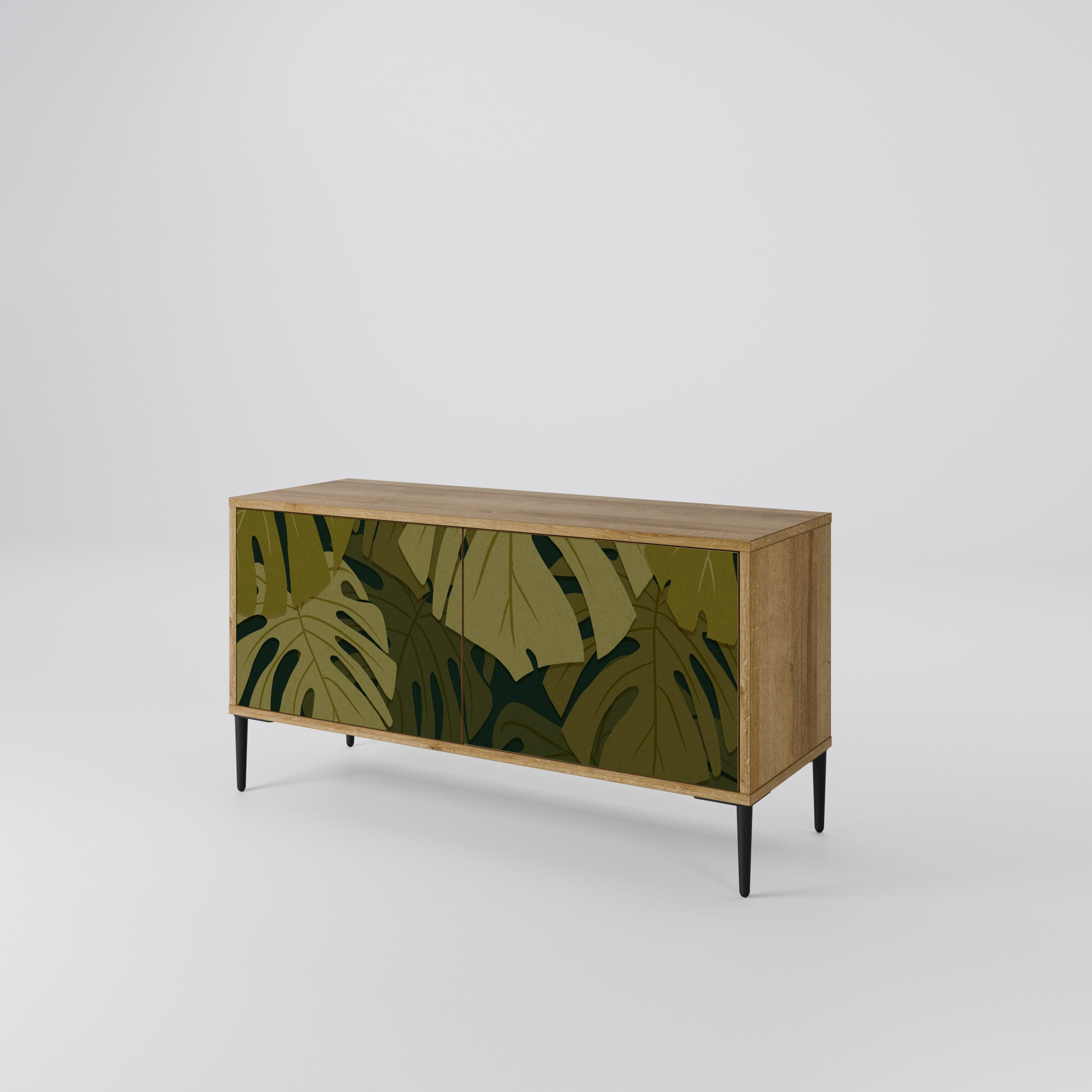 TROPICAL BEAUTY Kompakt TV-bänk med 2 dörrar