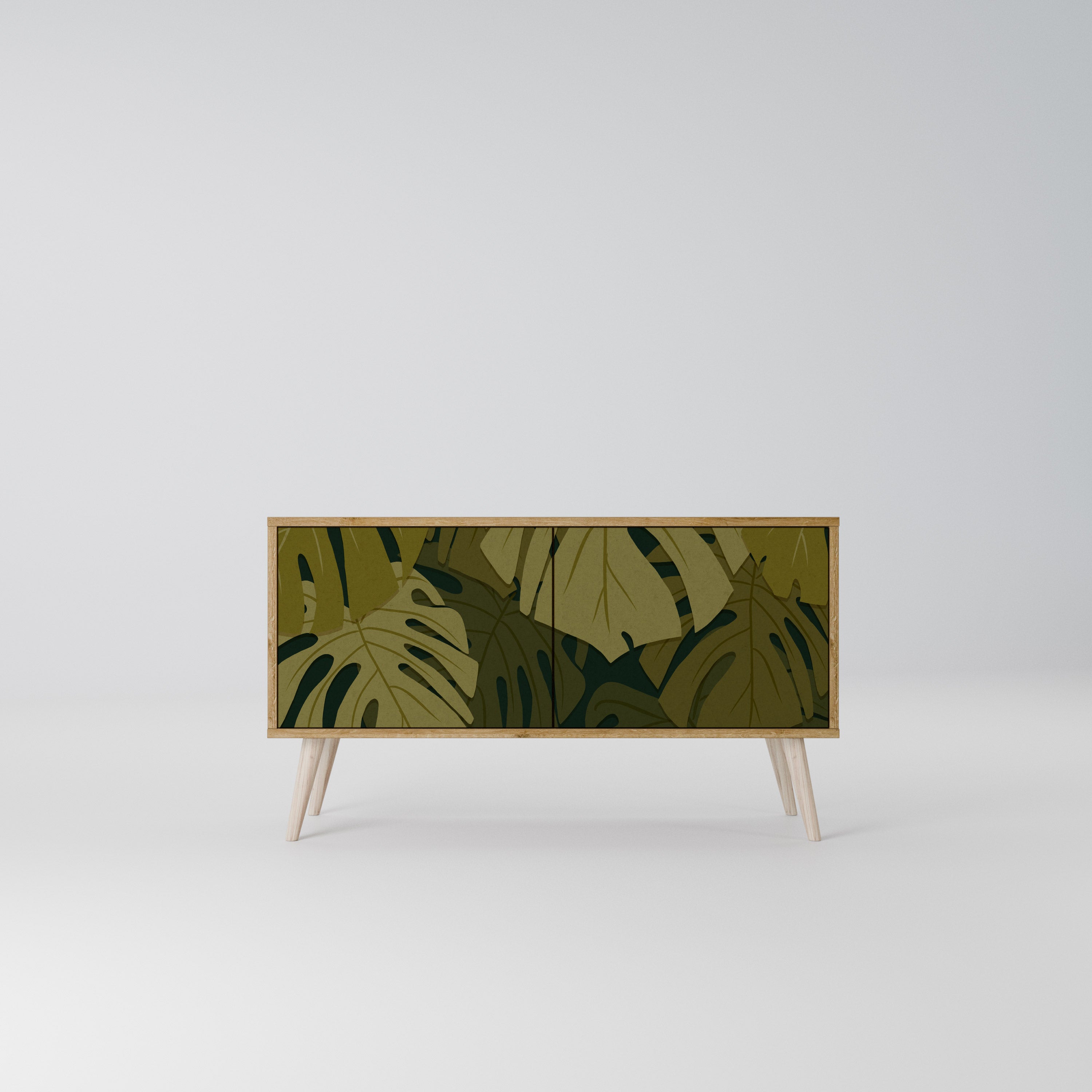 TROPICAL BEAUTY Kompakt TV-bänk med 2 dörrar
