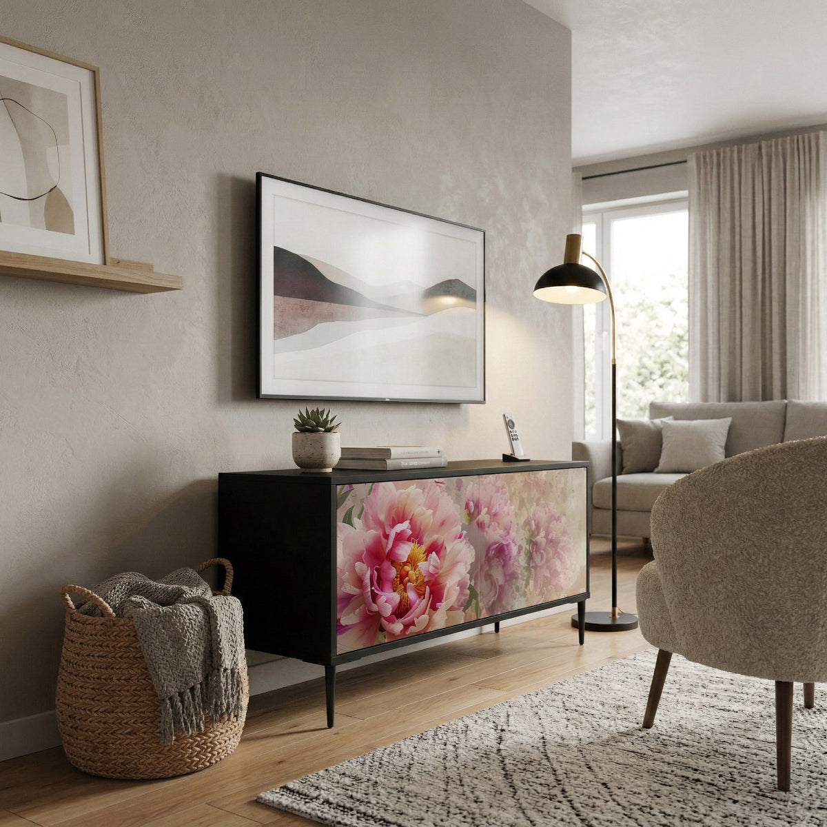 PEONY WHISPER Kompakt TV-bänk med 2 dörrar