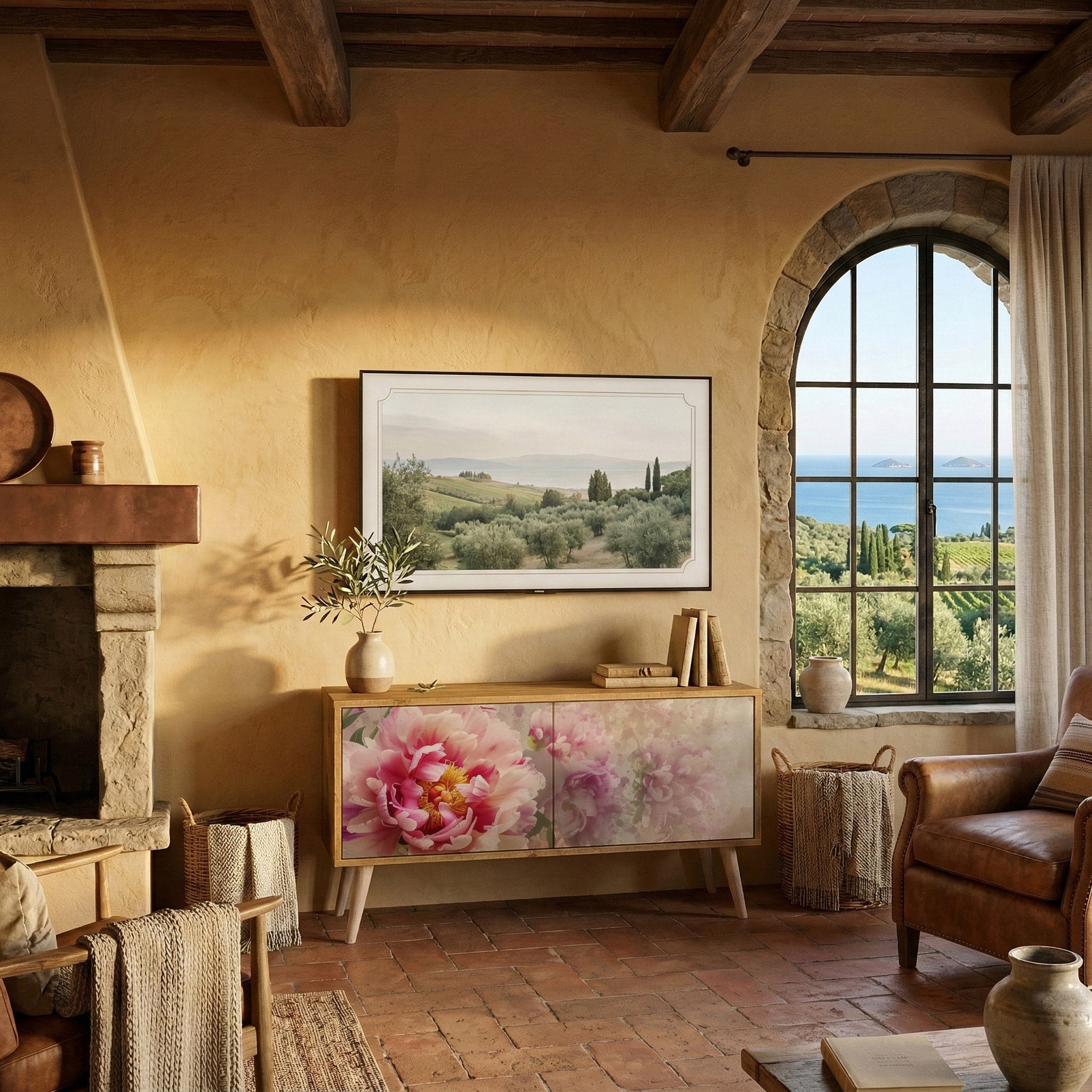 PEONY WHISPER Kompakt TV-bänk med 2 dörrar