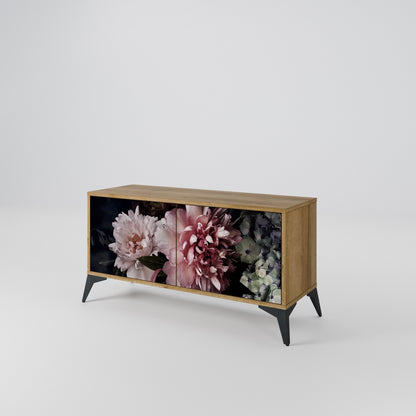 PURE BLOSSOM Kompakt TV-bänk med 2 dörrar