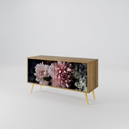 PURE BLOSSOM Kompakt TV-bänk med 2 dörrar