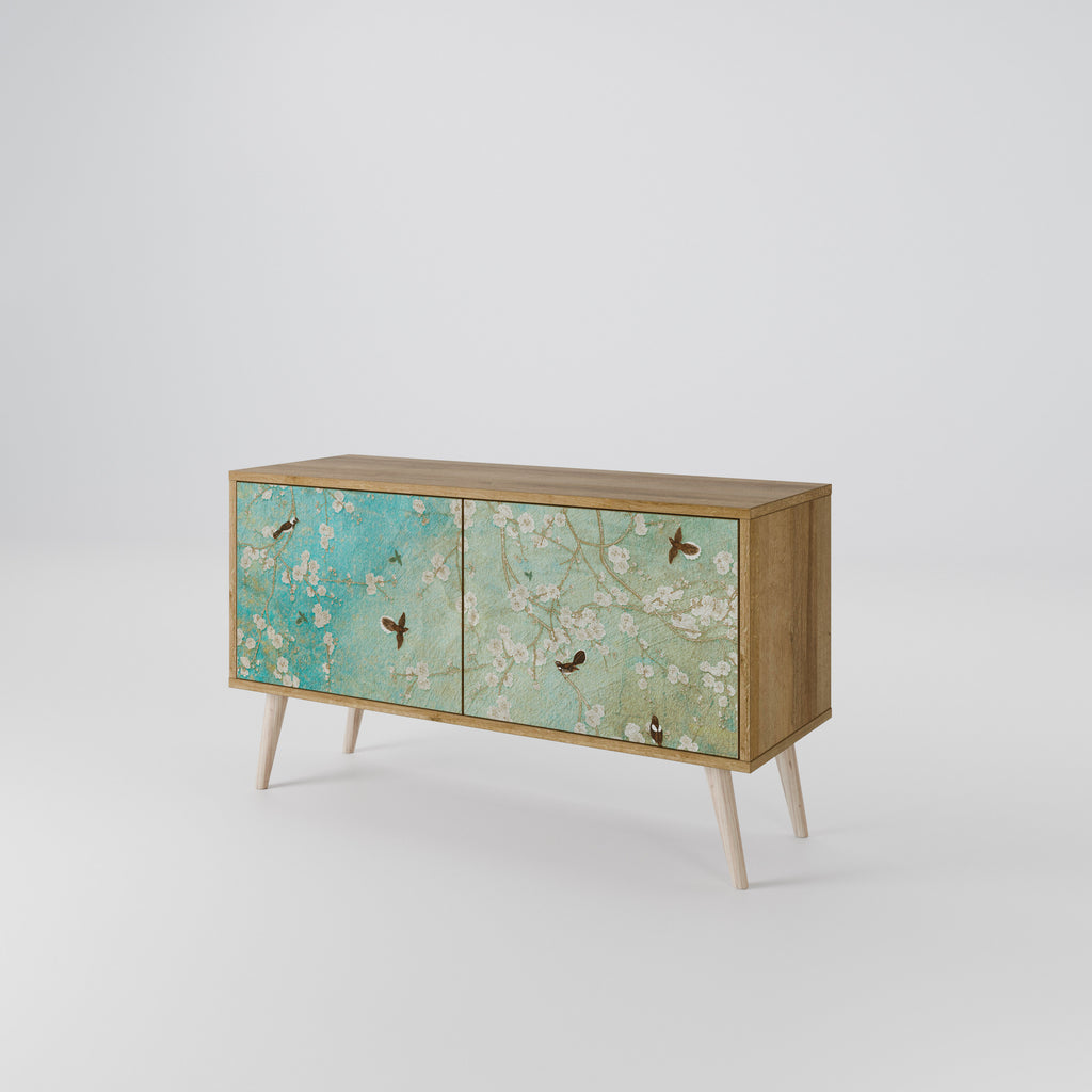 BLOOMING CHARM Compact 2-Door TV Cabinet