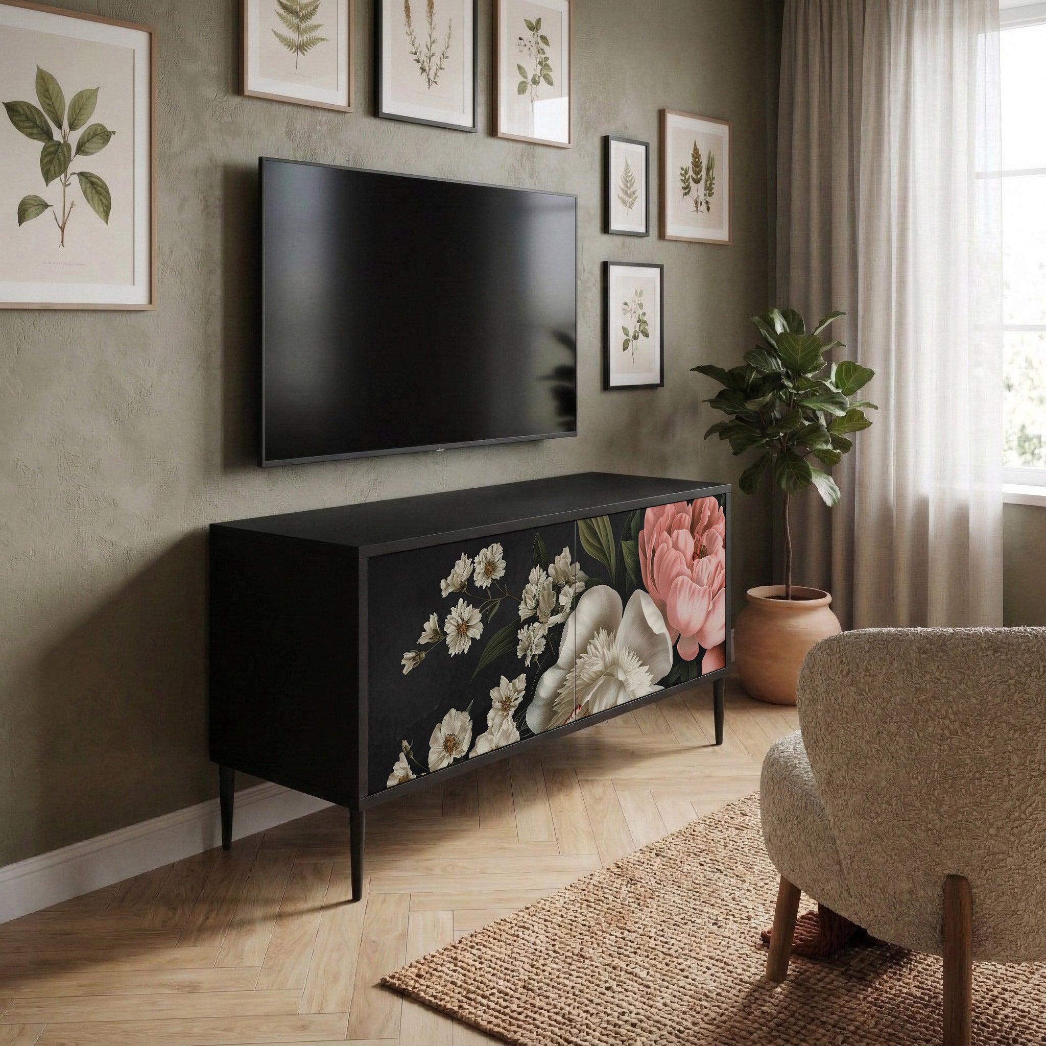 LUSH ELEGANCE Compact 2-Door TV Cabinet
