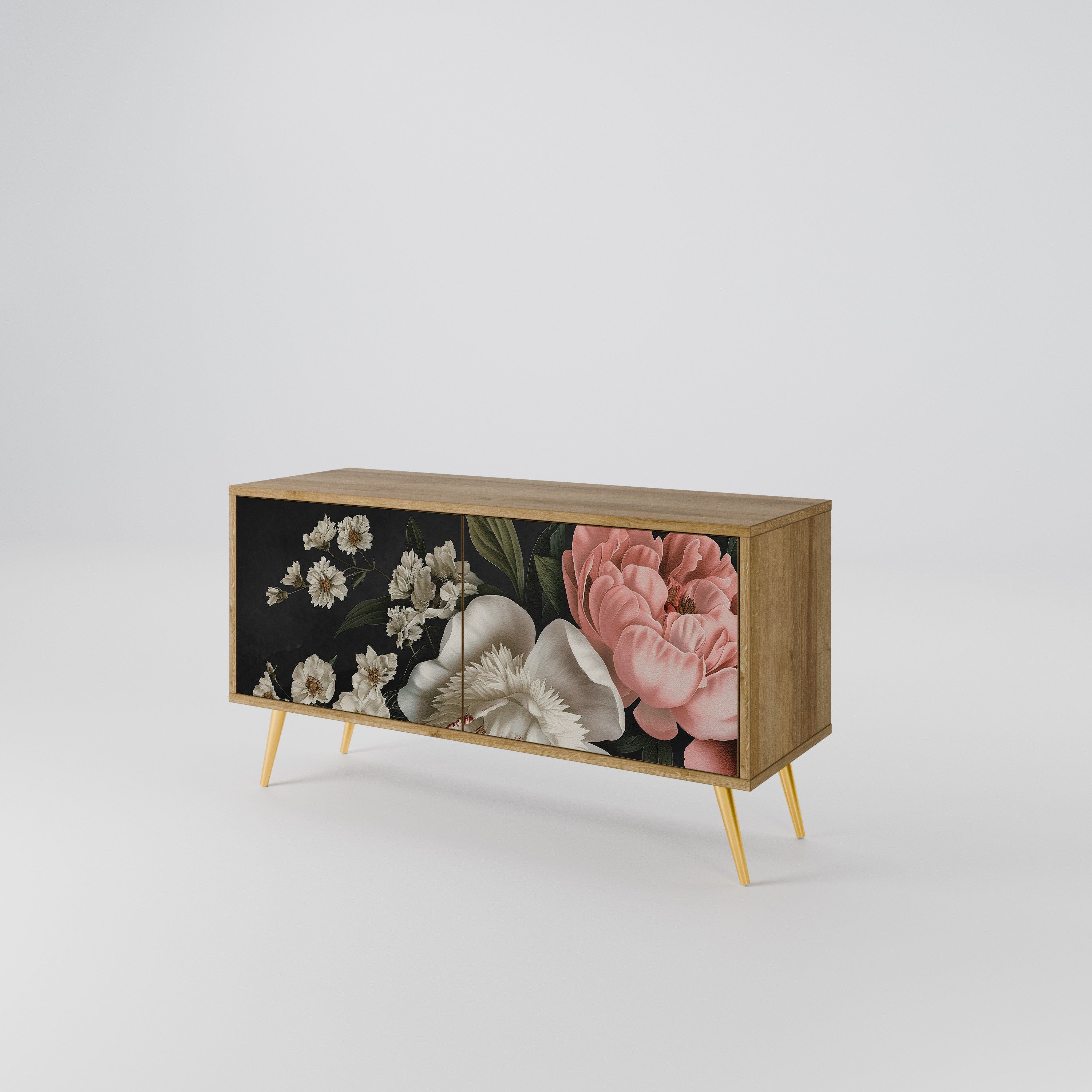 LUSH ELEGANCE Kompakt TV-bänk med 2 dörrar