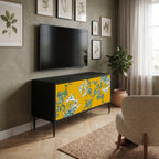 YELLOW CHINOISERIE Kompakt TV-bänk med 2 dörrar