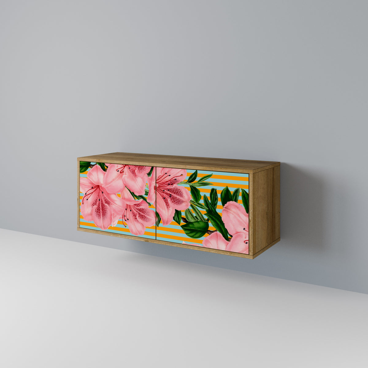 FRAGILE BEAUTY Kompakt TV-bänk med 2 dörrar