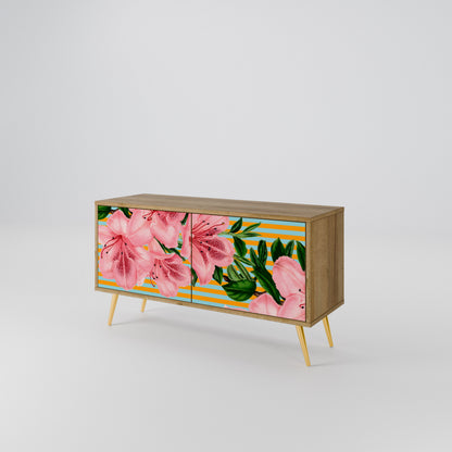 FRAGILE BEAUTY Kompakt TV-bänk med 2 dörrar