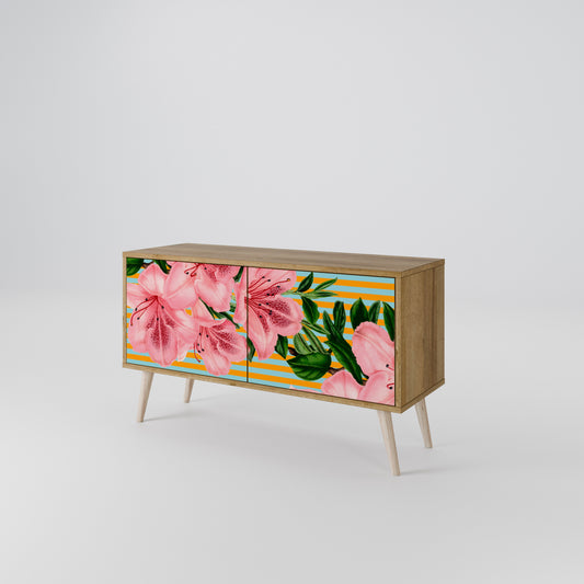 FRAGILE BEAUTY Kompakt TV-bänk med 2 dörrar