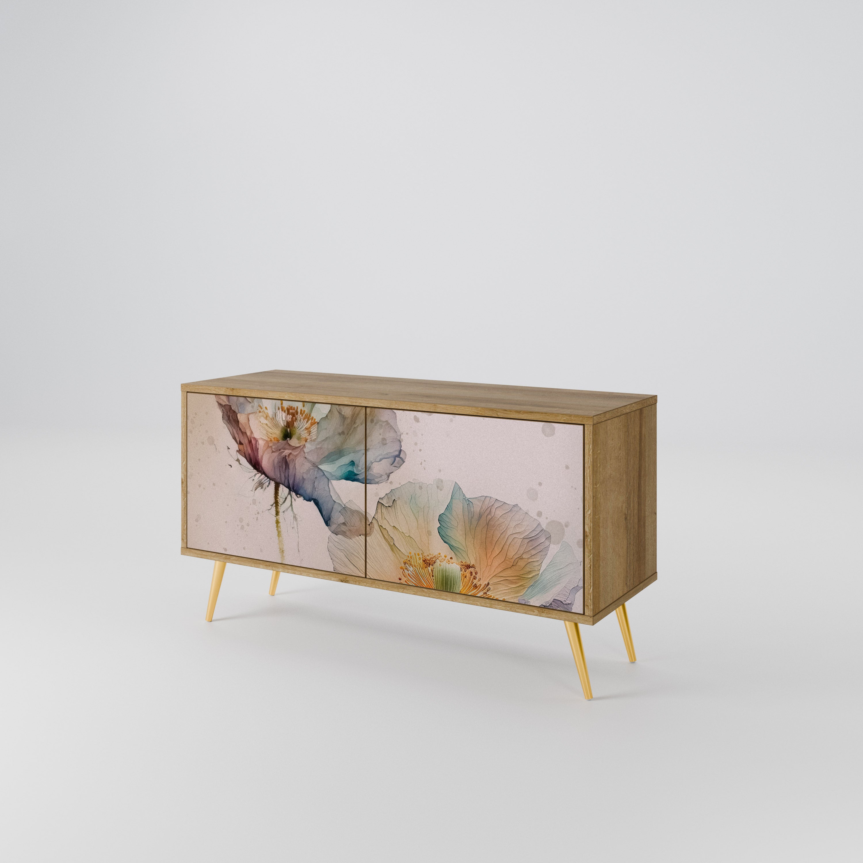 SOFTEN POPPY Kompakt TV-skåp med 2 dörrar