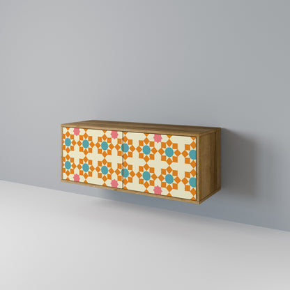 FLORAL DECOR Kompakt TV-bänk med 2 dörrar