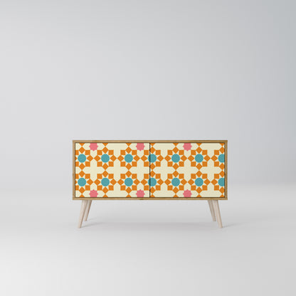 FLORAL DECOR Kompakt TV-bänk med 2 dörrar