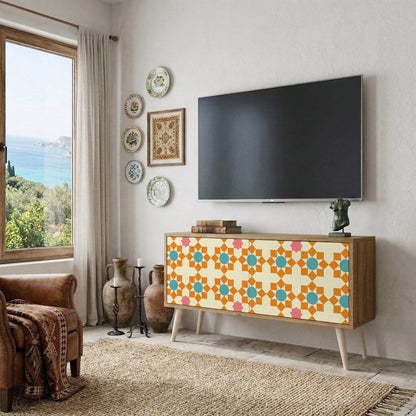 FLORAL DECOR Kompakt TV-bänk med 2 dörrar