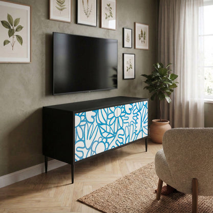 BLOOMY MORNING Kompakt TV-bänk med 2 dörrar