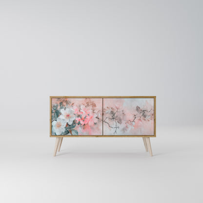 CHERRY BLOSSOM Kompakt TV-bänk med 2 dörrar