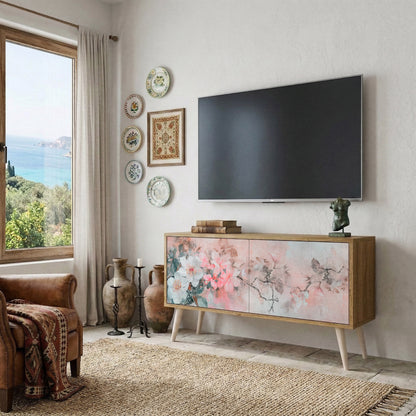 CHERRY BLOSSOM Kompakt TV-bänk med 2 dörrar