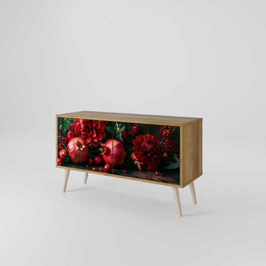 DAHLIAS AND POMEGRANATES Kompakt TV-bänk med 2 dörrar