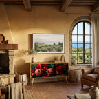 DAHLIAS AND POMEGRANATES Kompakt TV-bänk med 2 dörrar