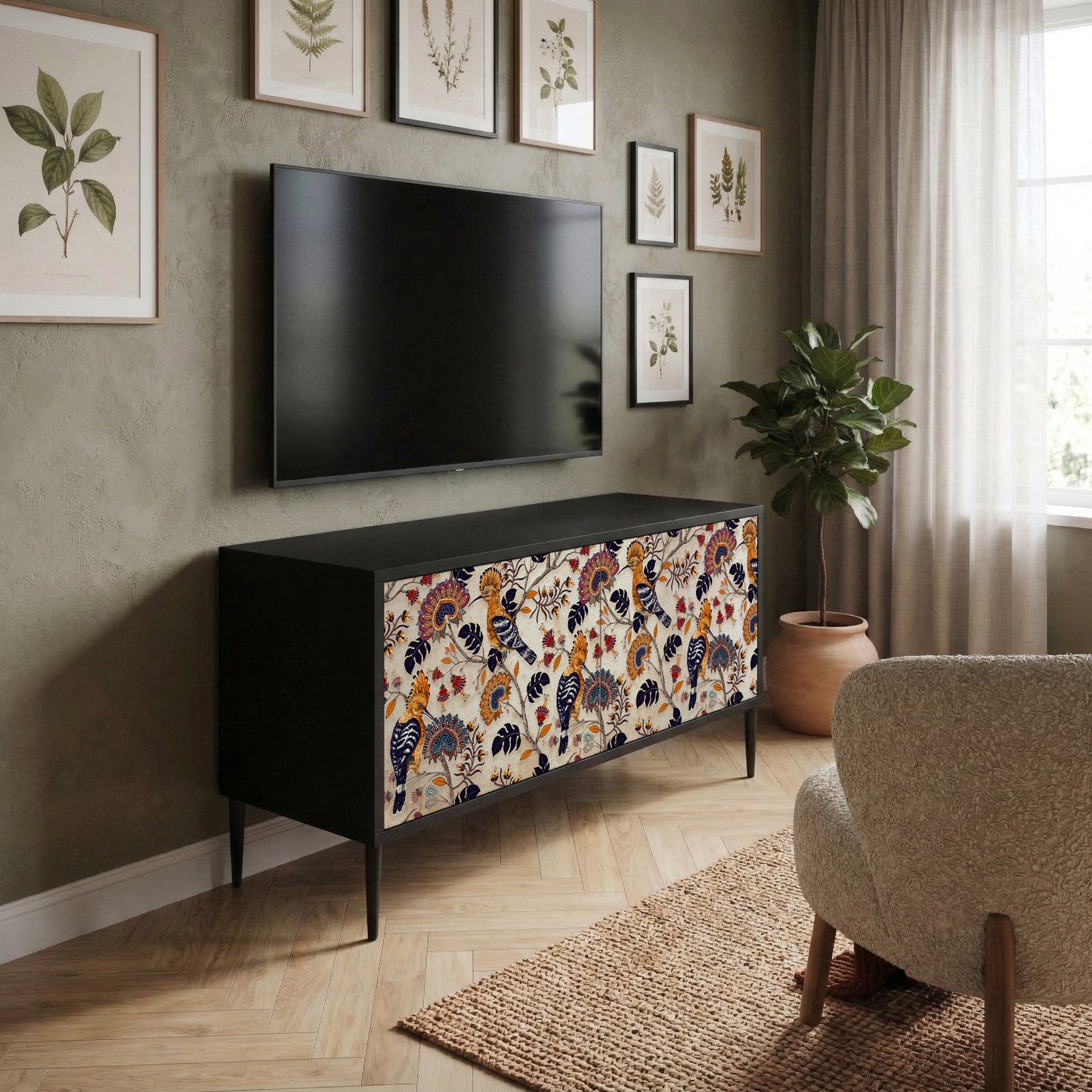 EMINENT HOOPOE Kompakt TV-bänk med 2 dörrar