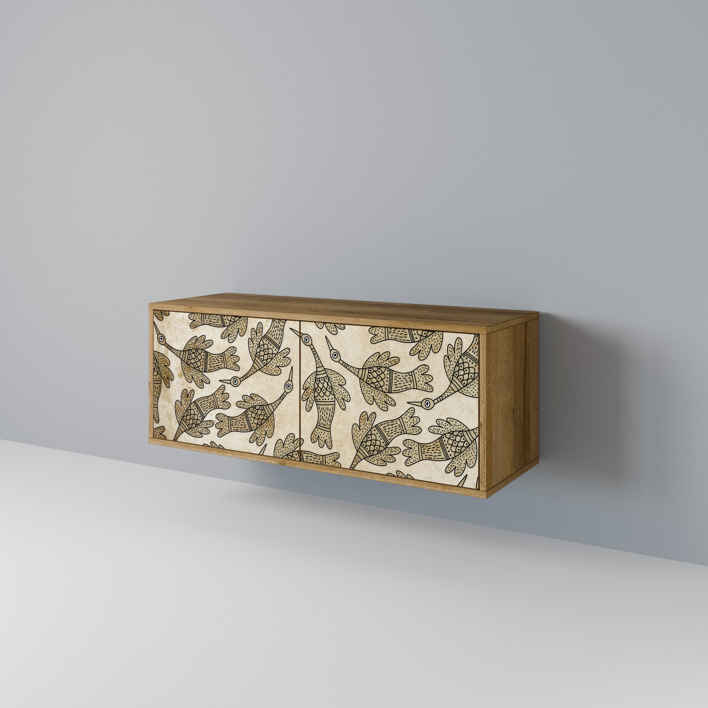 ALMONDINE SONGBIRD Kompakt TV-skåp med 2 dörrar