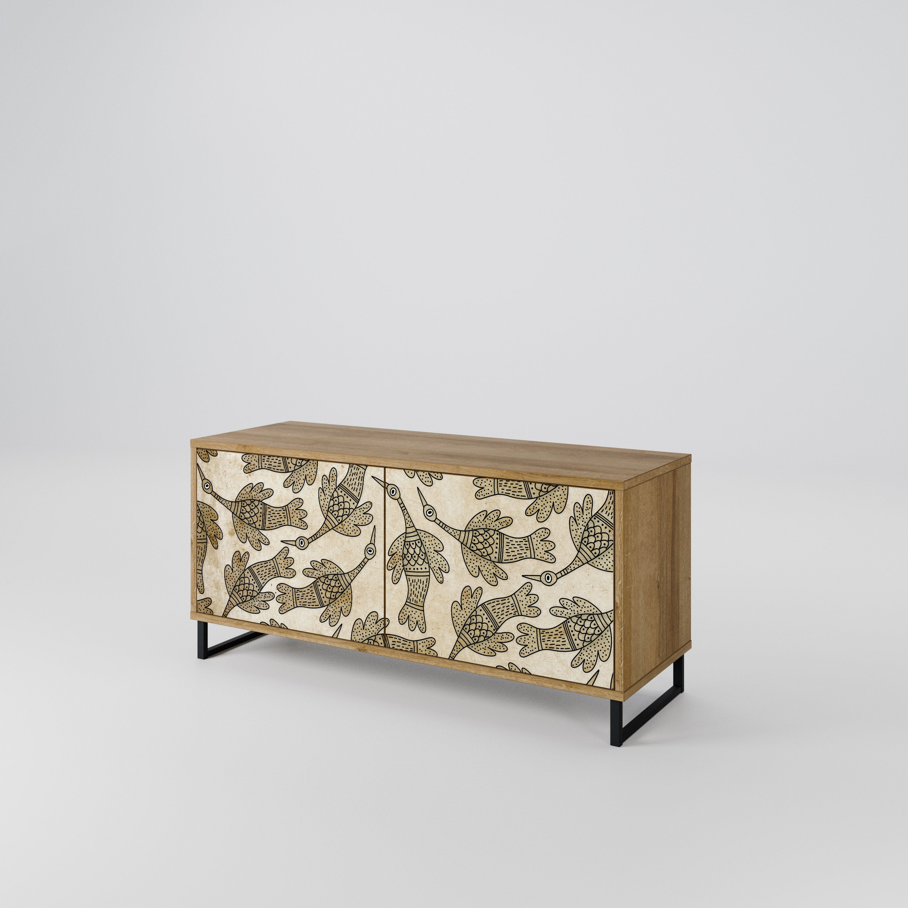 ALMONDINE SONGBIRD Kompakt TV-skåp med 2 dörrar