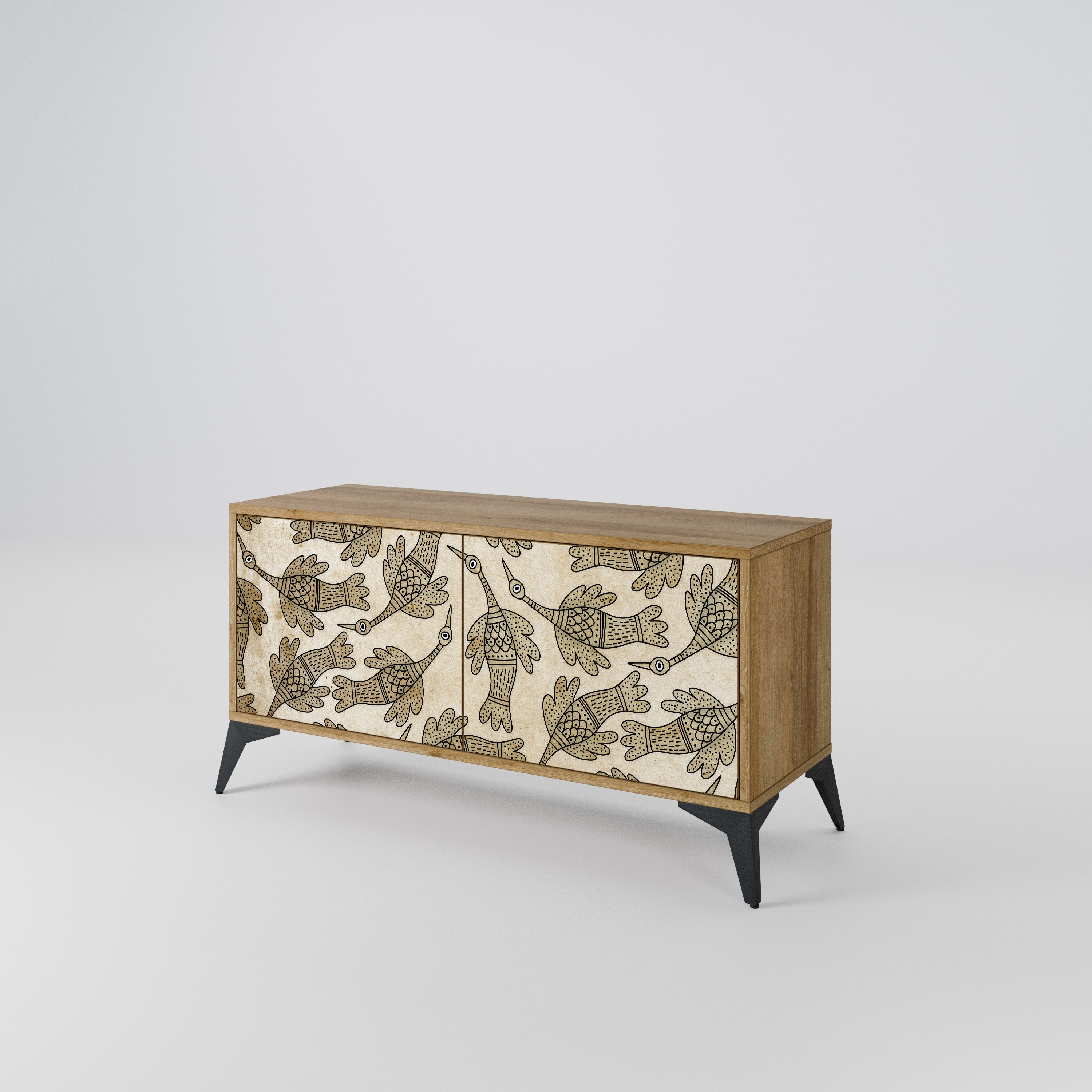 ALMONDINE SONGBIRD Kompakt TV-skåp med 2 dörrar