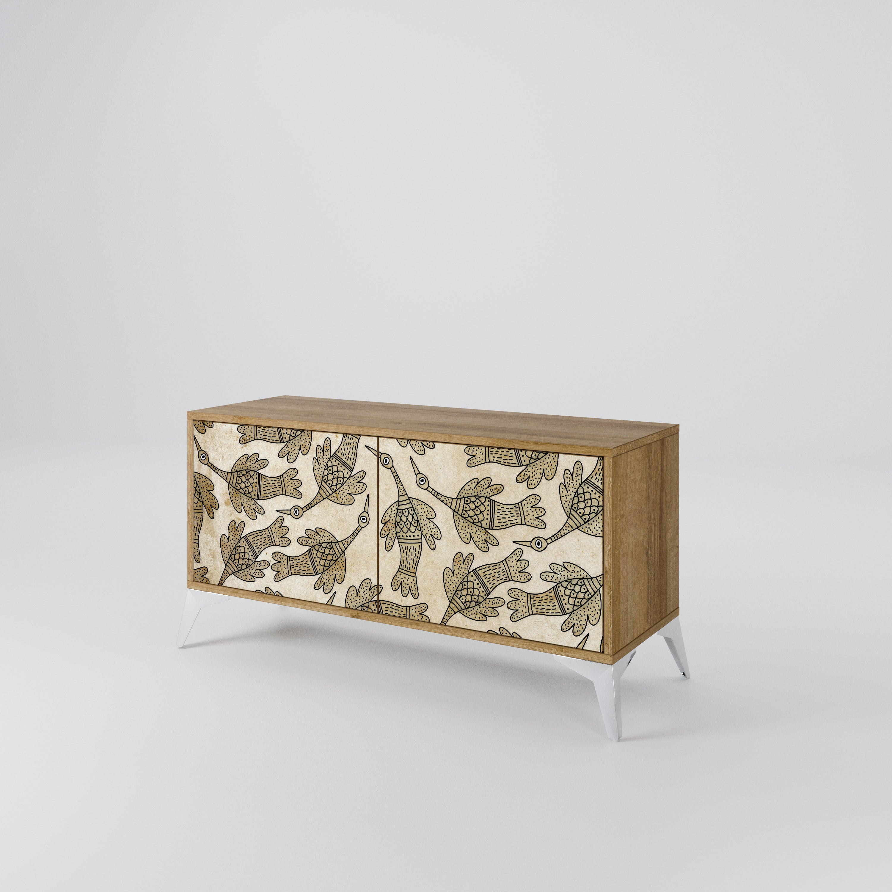 ALMONDINE SONGBIRD Kompakt TV-skåp med 2 dörrar